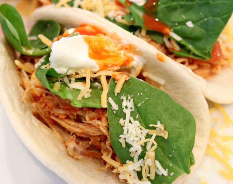 Slow Cooker Shredded Chicken Tacos