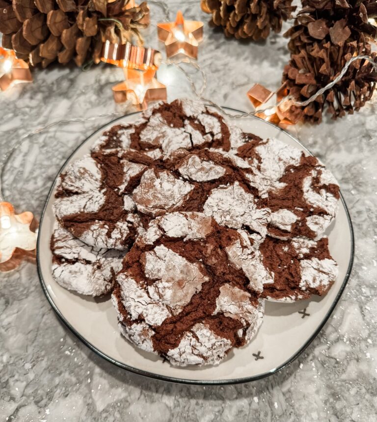 3 Ingredient Crinkle Cookies