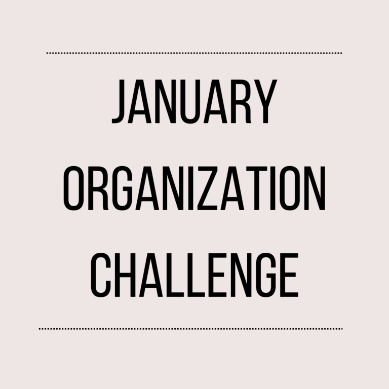 January Organization Challenge