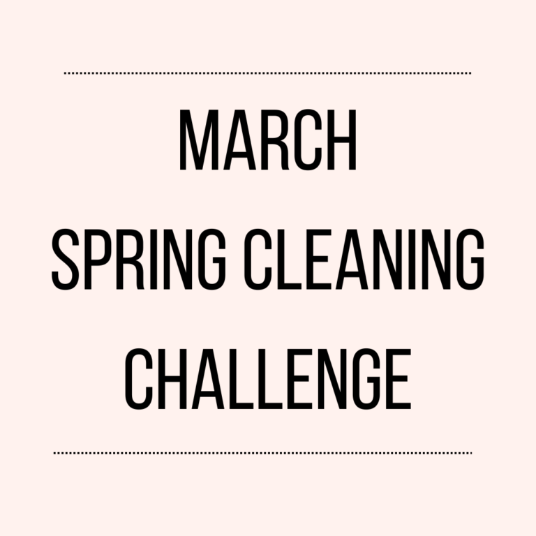 March Spring Cleaning Challenge