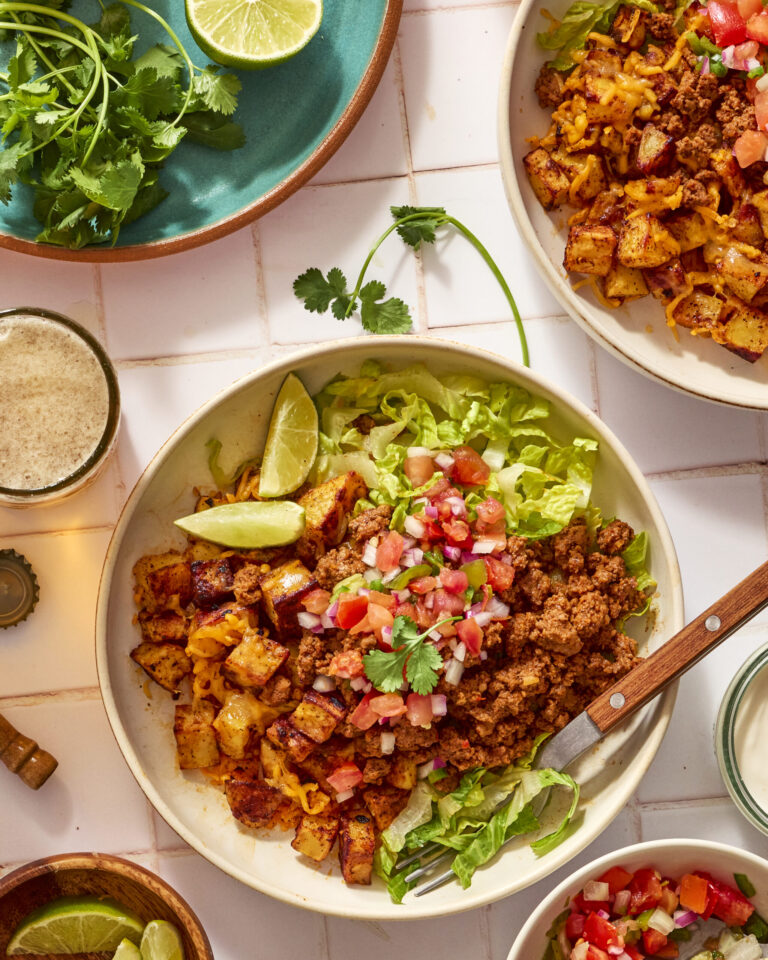 Cheesy Potato Taco Bowls