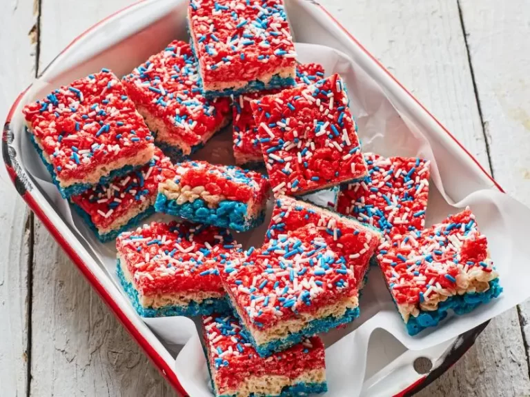 Red, White, and Blue Crispy Rice Treats