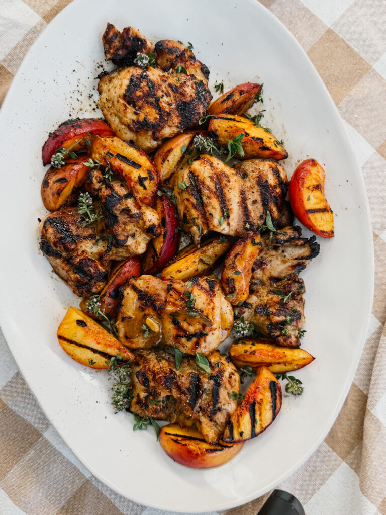 Hot Honey Grilled Chicken & Peaches