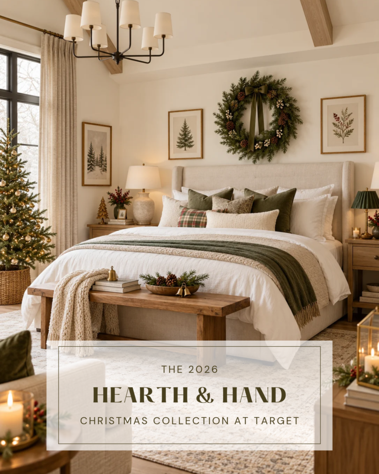 Shop the 2026 Hearth & Hand with Magnolia Christmas collection at Target, featuring cozy holiday decor, classic greenery, plaid accents, warm wood tones, and timeless festive finds for every room.